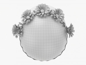 Female Flower Wreath 3D-Modell