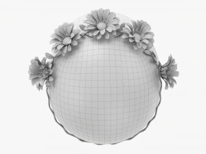 Female Flower Wreath 3D Model