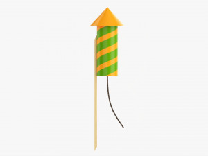 Fireworks Rocket Small 3D Model