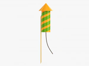 Fireworks Rocket Small 3D Model