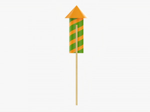 Fireworks Rocket Small 3D Model