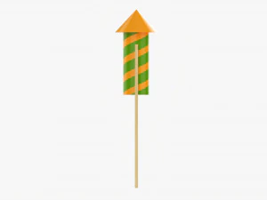 Fireworks Rocket Small 3D Model