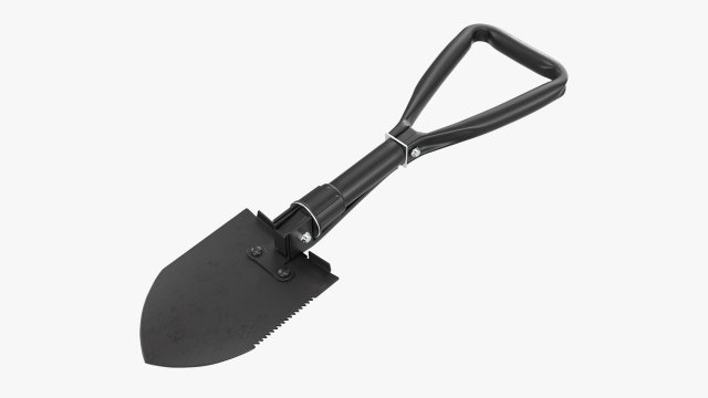Foldable Mini Shovel Unfolded Modello 3D .c4d .max .obj .3ds .fbx .stl .blend 