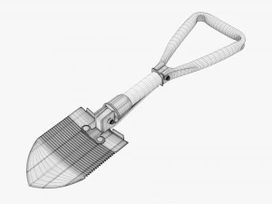Foldable Mini Shovel Unfolded 3D Model