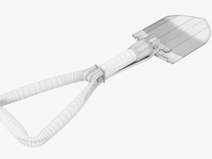 Foldable Mini Shovel Unfolded 3D Model