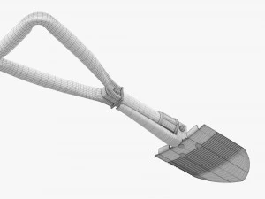 Foldable Mini Shovel Unfolded 3D Model