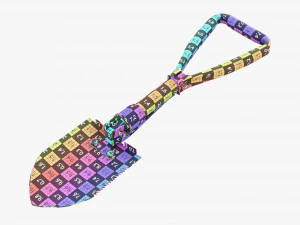 Foldable Mini Shovel Unfolded 3D Model