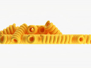 Fusilli Pasta 3Dモデル