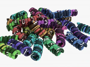 Fusilli Pasta 3D Model