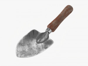 Garden Shovel With Short Handle Dirty 3D Model