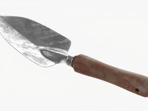 Pala De Jard&iacute;n Con Mango Corto Sucio Modelo 3D