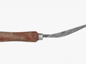 Pala De Jard&iacute;n Con Mango Corto Sucio Modelo 3D