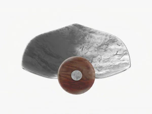 Pala De Jard&iacute;n Con Mango Corto Sucio Modelo 3D