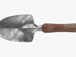 Pala De Jard&iacute;n Con Mango Corto Sucio Modelo 3D