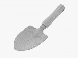 Pala De Jard&iacute;n Con Mango Corto Sucio Modelo 3D