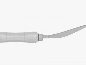 Garden Shovel With Short Handle Dirty 3D-Modell