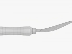 Pala De Jard&iacute;n Con Mango Corto Sucio Modelo 3D