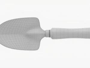 Pala De Jard&iacute;n Con Mango Corto Sucio Modelo 3D