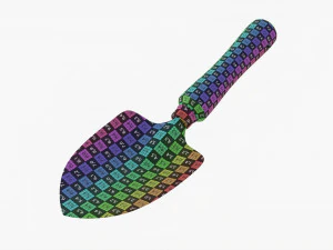 Pala De Jard&iacute;n Con Mango Corto Sucio Modelo 3D