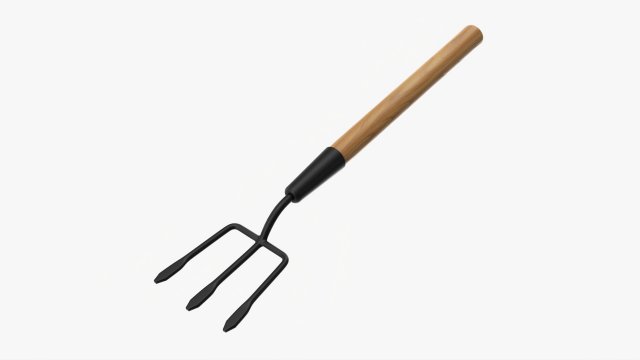 Gardening Pitchfork 01 3D Модель .c4d .max .obj .3ds .fbx .stl .blend