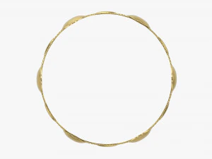 Gold Crown With Jewels 3D Model