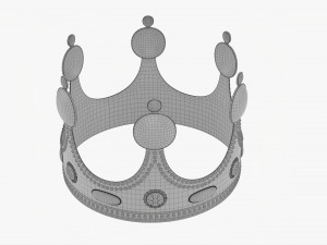 Gold Crown With Jewels 3D 模型