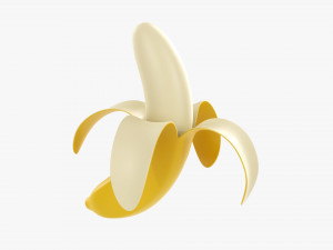 Half Peeled Banana 3D 模型