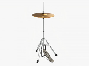 Hi-Hat Cymbals On Stand 3D Model