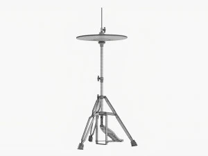 Hi-Hat Cymbals On Stand 3D Model