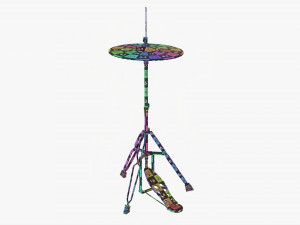 Hi-Hat Cymbals On Stand 3D Модель