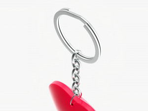 Keychain Heart Shaped 01 3D Model