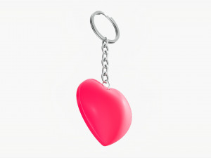 Keychain Heart Shaped 01 3D Model