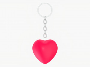 Keychain Heart Shaped 01 3D Model