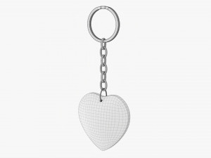 Keychain Heart Shaped 01 3D Model