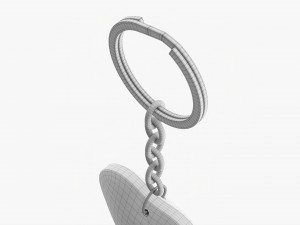 Keychain Heart Shaped 01 3D Model