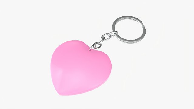 Keychain Heart Shaped 02 Modelo 3D .c4d .max .obj .3ds .fbx .stl .blend 