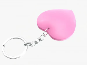 Keychain Heart Shaped 02 3D Model
