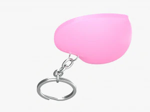 Keychain Heart Shaped 02 3D Model