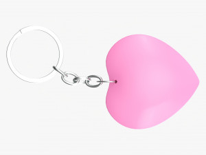 Keychain Heart Shaped 02 Modelo 3D