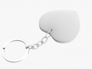 Keychain Heart Shaped 02 Modelo 3D