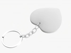 Keychain Heart Shaped 02 3D Model