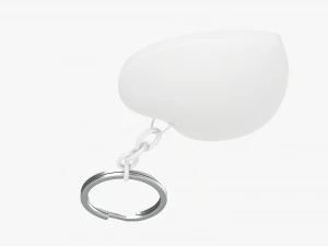 Keychain Heart Shaped 02 3D Model