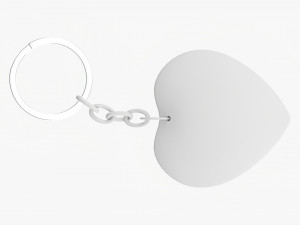 Keychain Heart Shaped 02 Modelo 3D