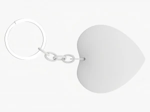 Keychain Heart Shaped 02 3D Model