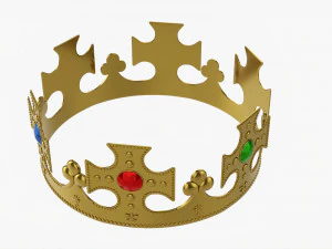 King Crown With Jewels 3D Model