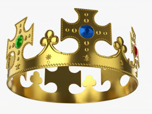 King Crown With Jewels 3D Model