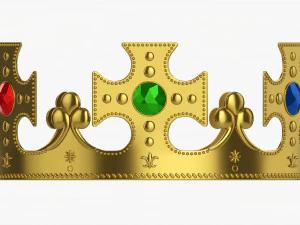 King Crown With Jewels 3D Model