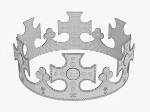 King Crown With Jewels 3D Model