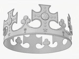 King Crown With Jewels 3D Model