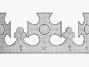 King Crown With Jewels 3D Model